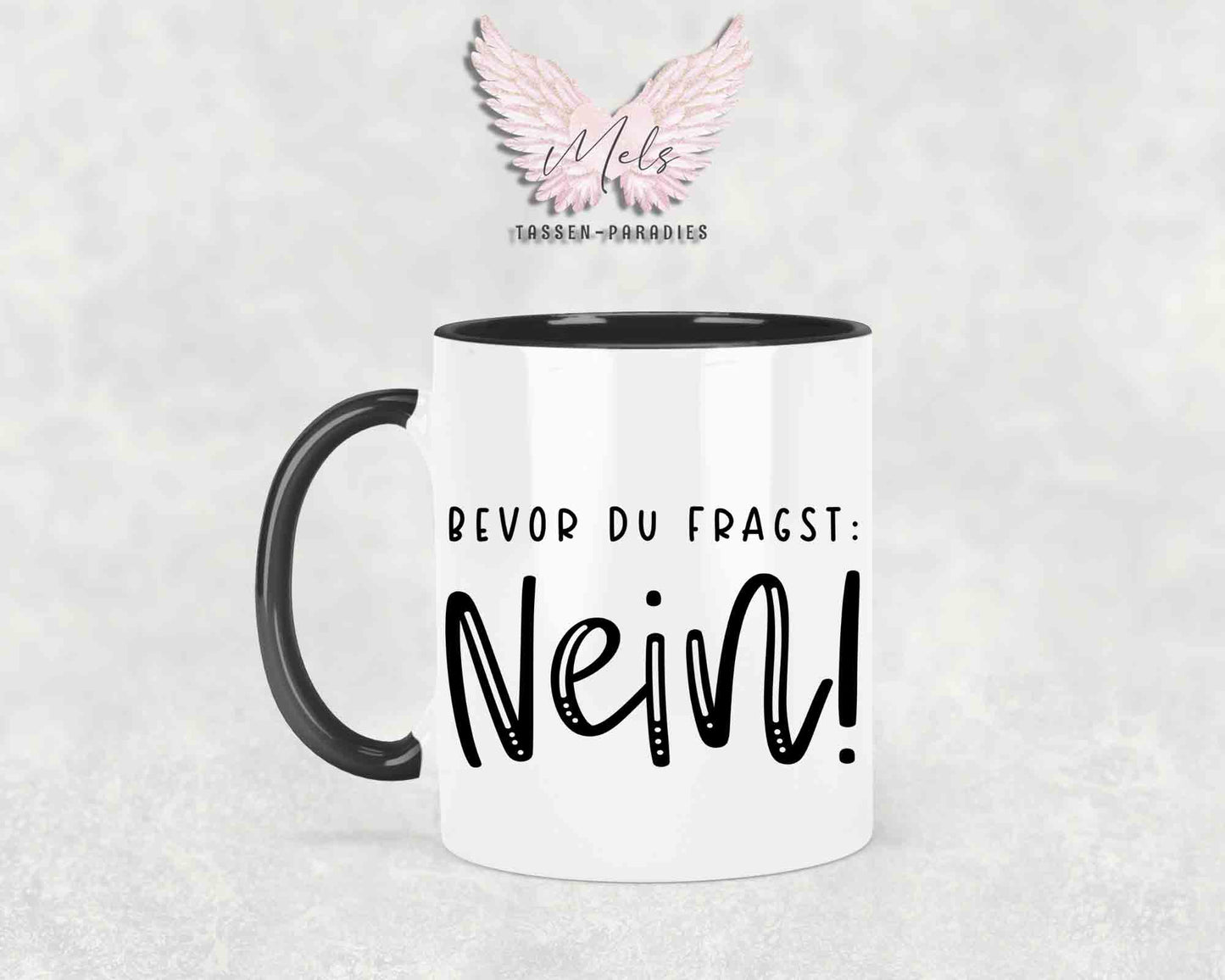 Bevor du fragst NEIN! - mit Totenkopf-Bild - Tasse