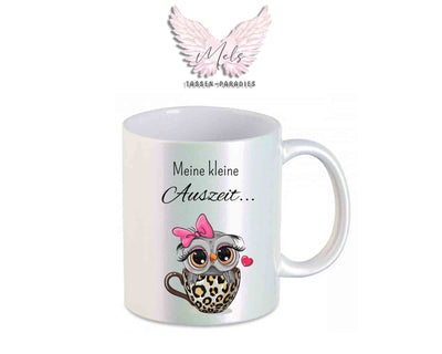 Meine kleine Auszeit - mit Eulen-Bild - Tasse