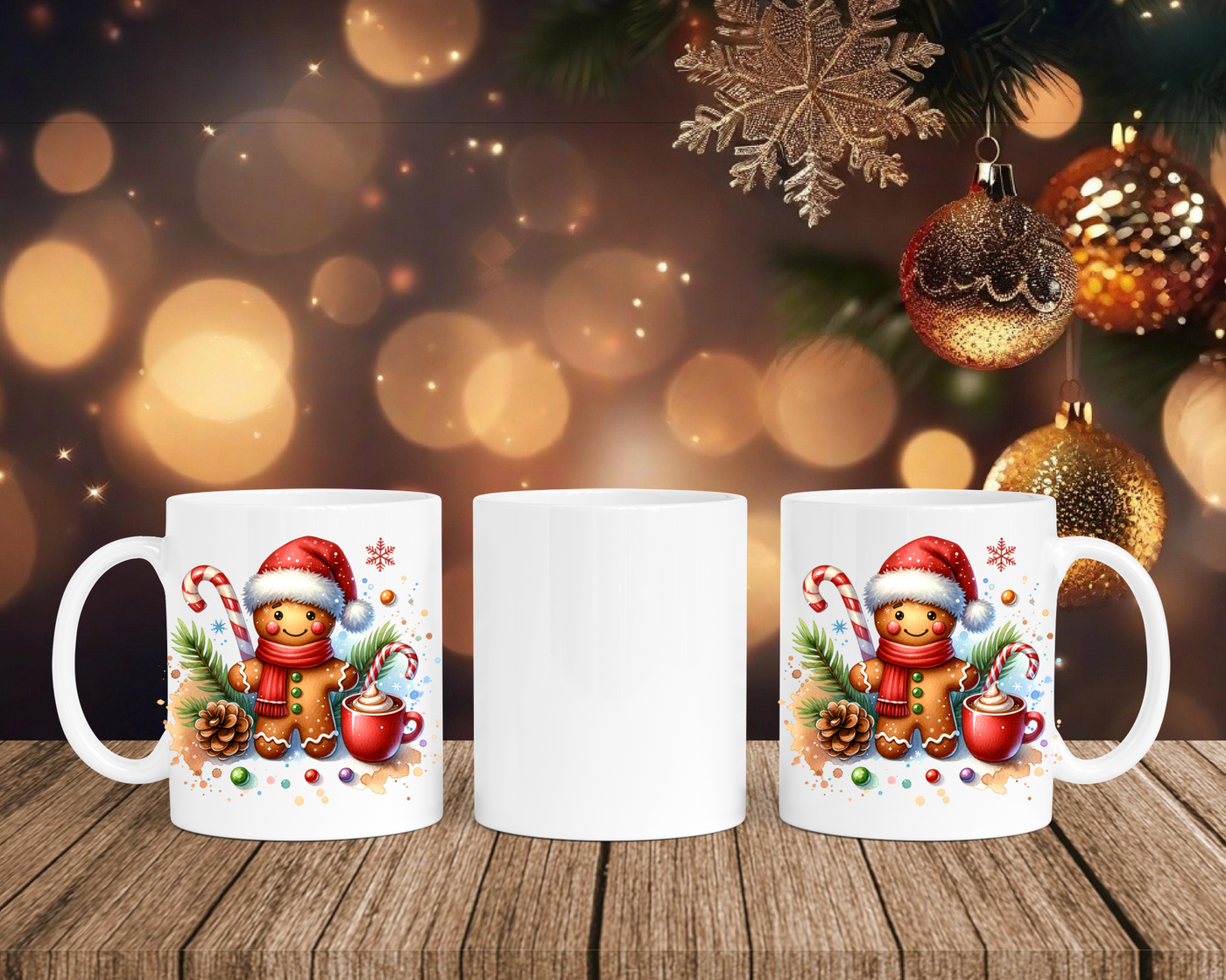 Christmas Lebkuchen - Tasse mit Bild – mit oder ohne Wunschname