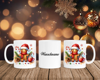 Christmas Lebkuchen - Tasse mit Bild – mit oder ohne Wunschname