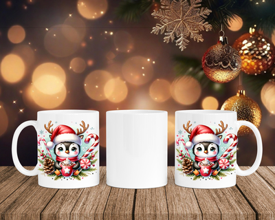 Christmas Pinguin 2 - Tasse mit Bild – mit oder ohne Wunschname