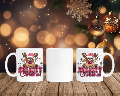 Merry Christmas - Tasse mit Bild – mit oder ohne Wunschname