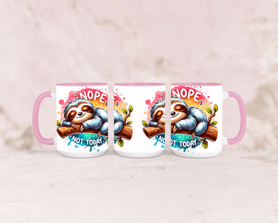 Faultier Tasse mit Spruch – 'Nope, Not Today'
