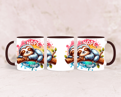 Faultier Tasse mit Spruch – 'Nope, Not Today'