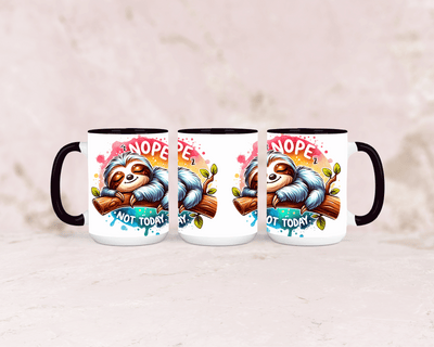 Faultier Tasse mit Spruch – 'Nope, Not Today'