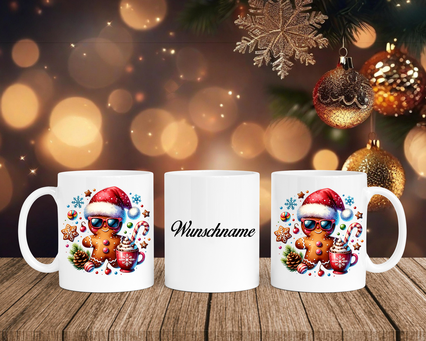 Christmas Lebkuchen 2 - Tasse mit Bild – mit oder ohne Wunschname