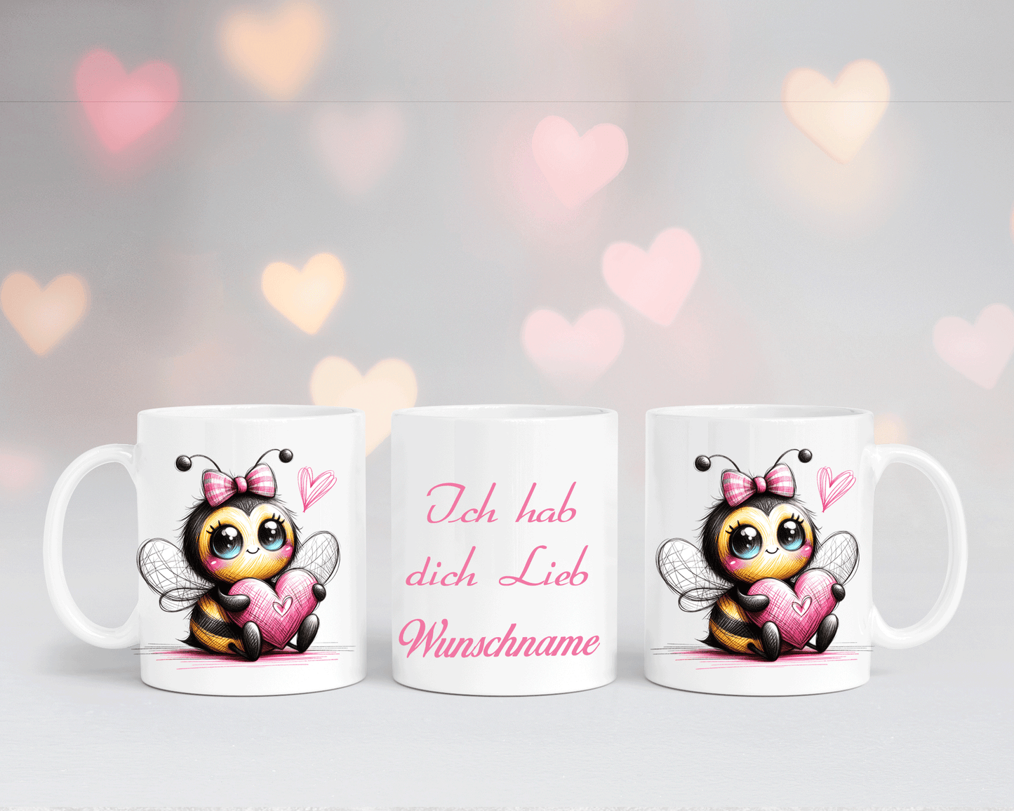 Ich hab dich Lieb - Tasse Weiß mit verschiedenen Motiven