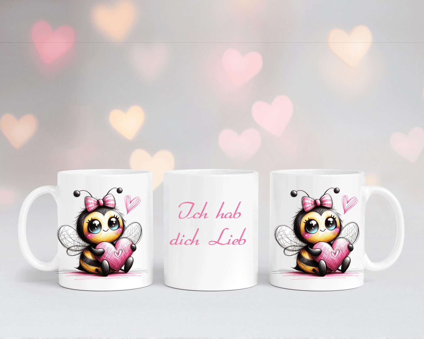 Ich hab dich Lieb - Tasse Weiß mit verschiedenen Motiven