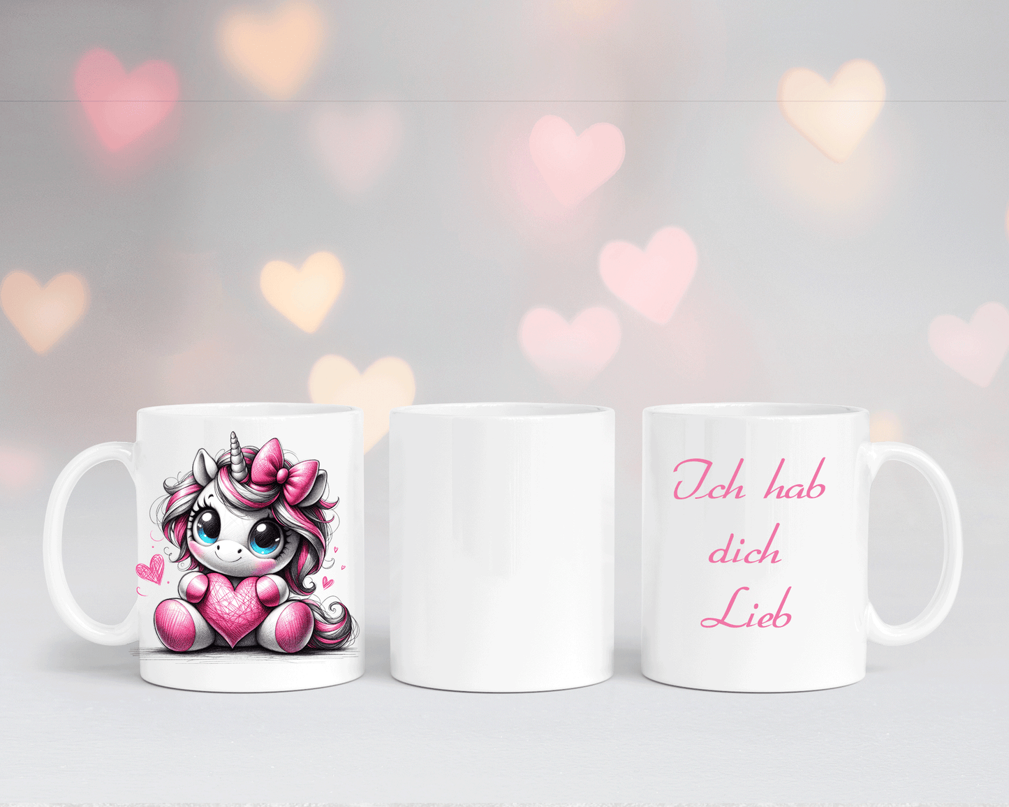 Ich hab dich Lieb - Tasse Weiß mit verschiedenen Motiven