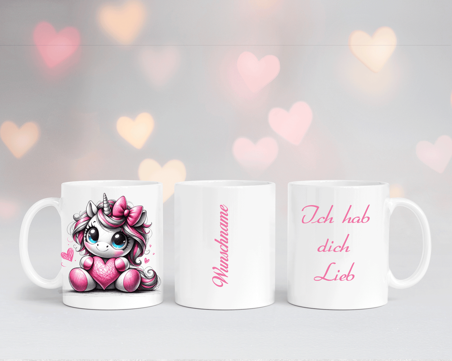 Ich hab dich Lieb - Tasse Weiß mit verschiedenen Motiven