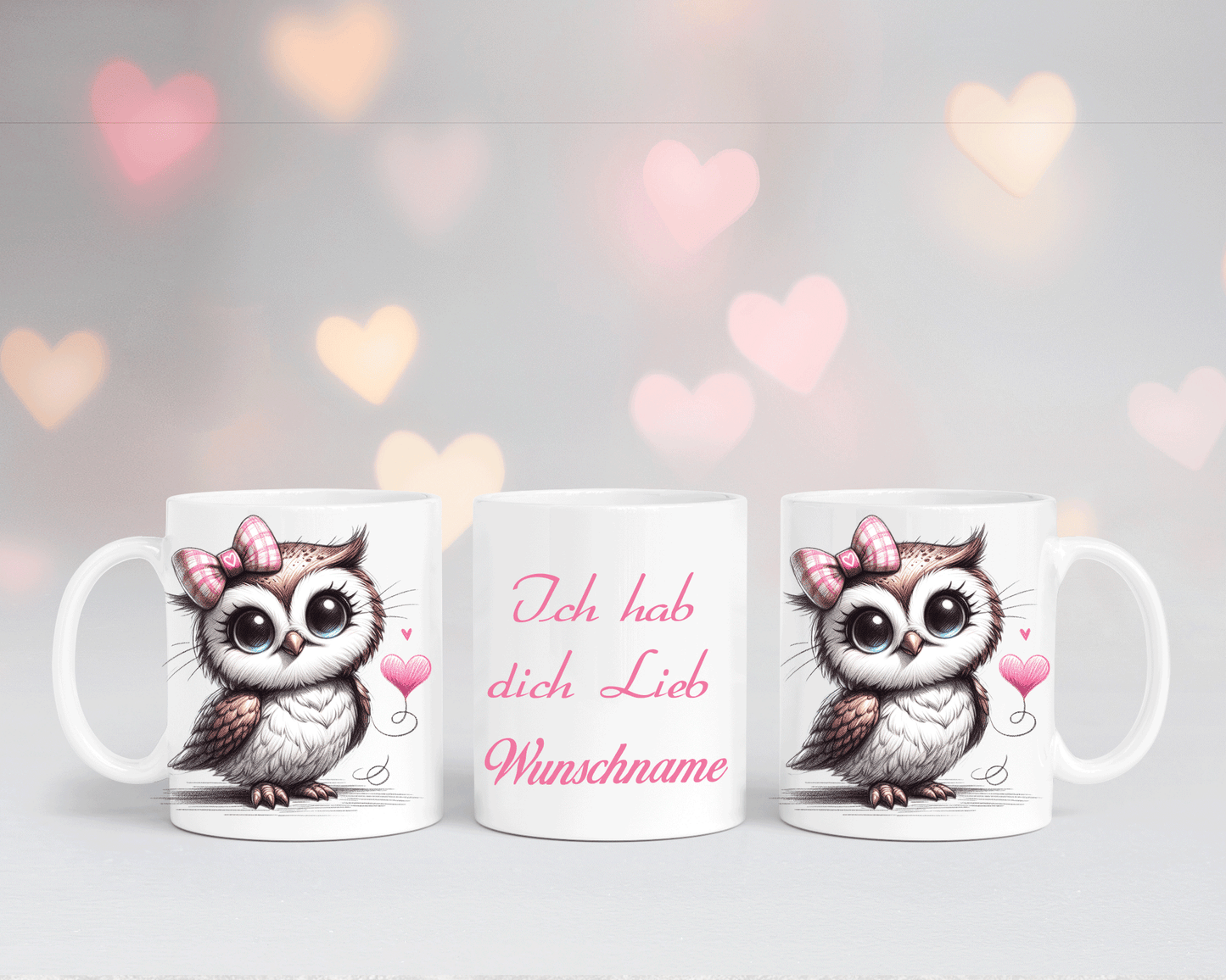 Ich hab dich Lieb - Tasse Weiß mit verschiedenen Motiven
