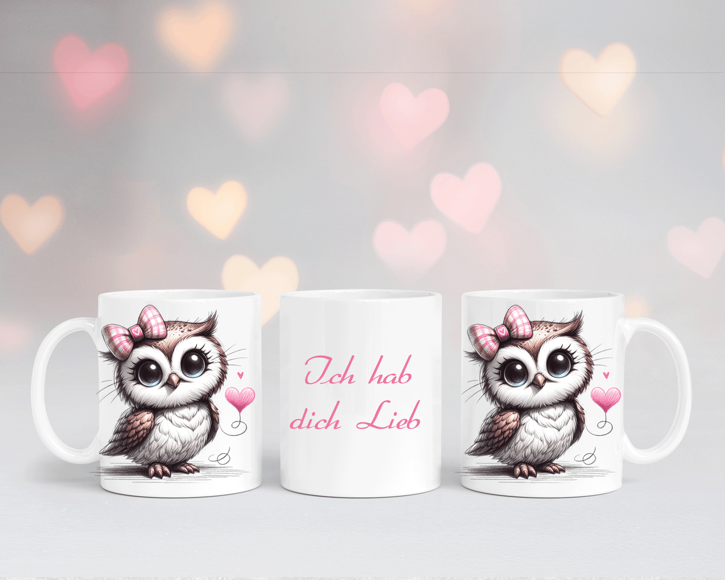 Ich hab dich Lieb - Tasse Weiß mit verschiedenen Motiven