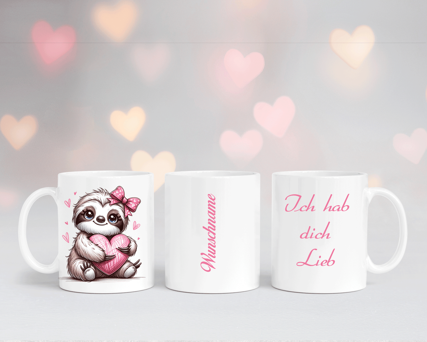 Ich hab dich Lieb - Tasse Weiß mit verschiedenen Motiven