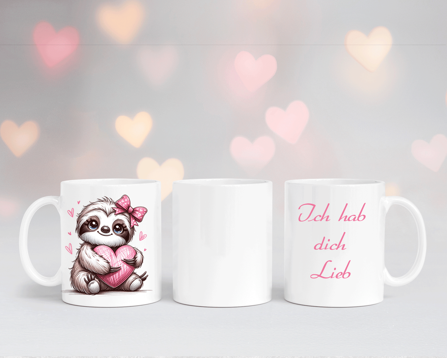 Ich hab dich Lieb - Tasse Weiß mit verschiedenen Motiven