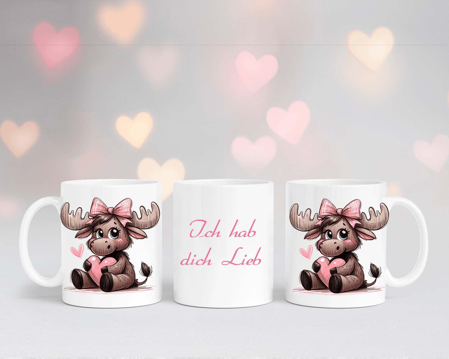 Ich hab dich Lieb - Tasse Weiß mit verschiedenen Motiven