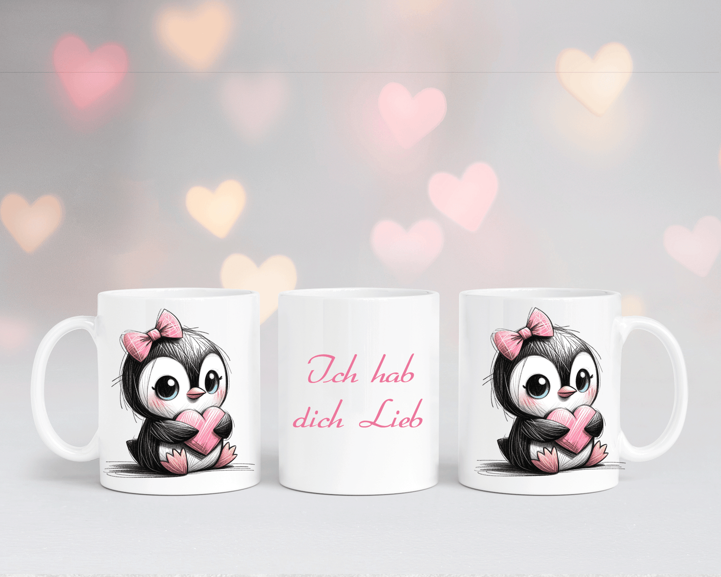 Ich hab dich Lieb - Tasse Weiß mit verschiedenen Motiven