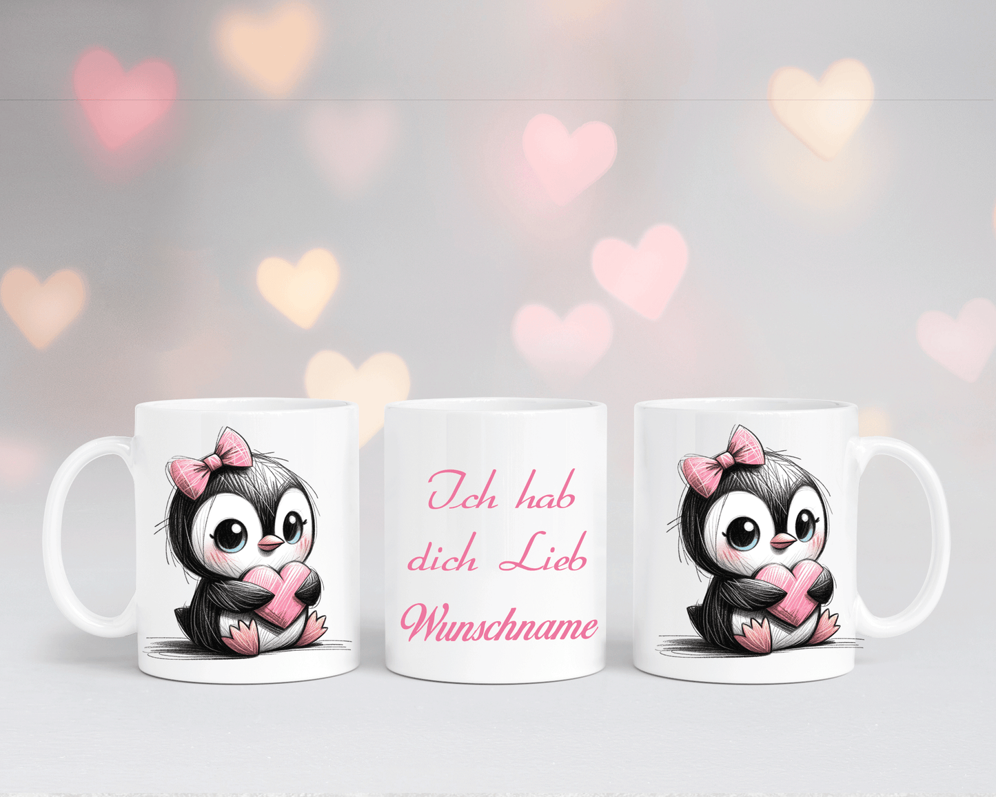 Ich hab dich Lieb - Tasse Weiß mit verschiedenen Motiven