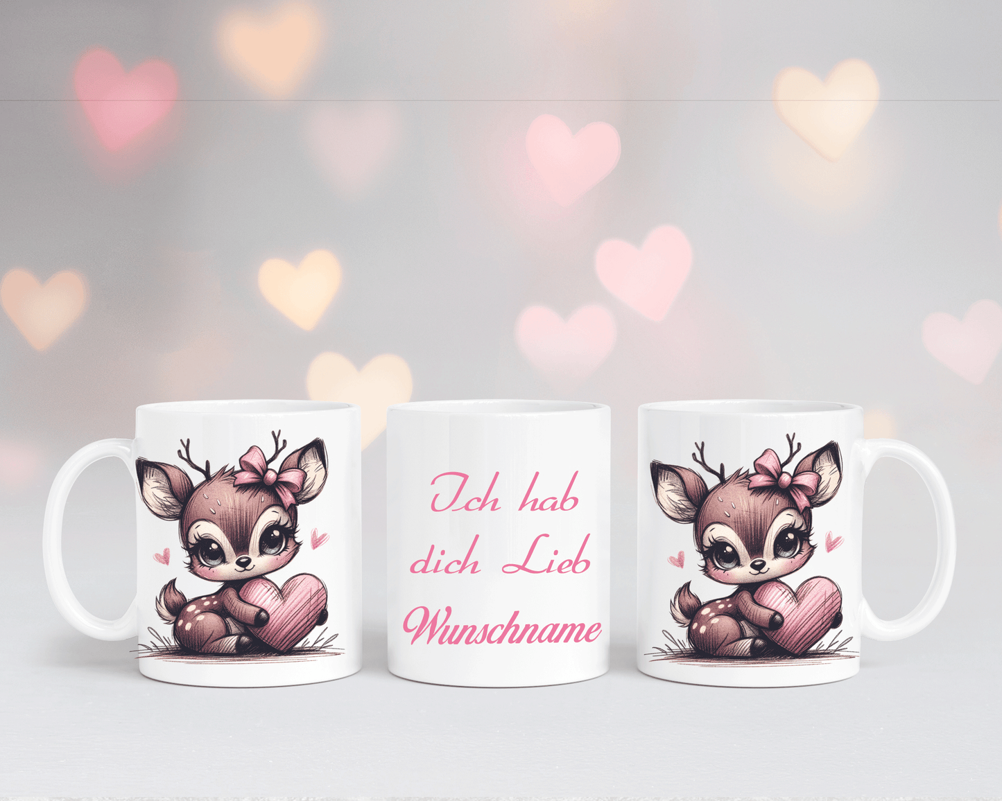 Ich hab dich Lieb - Tasse Weiß mit verschiedenen Motiven