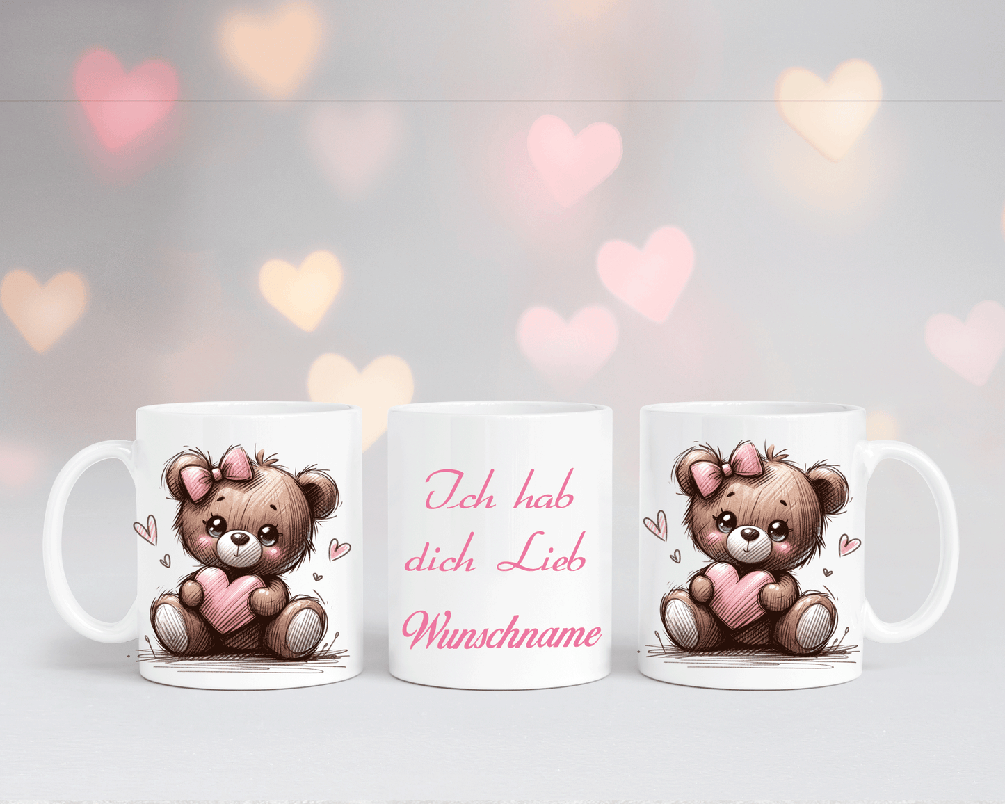 Ich hab dich Lieb - Tasse Weiß mit verschiedenen Motiven