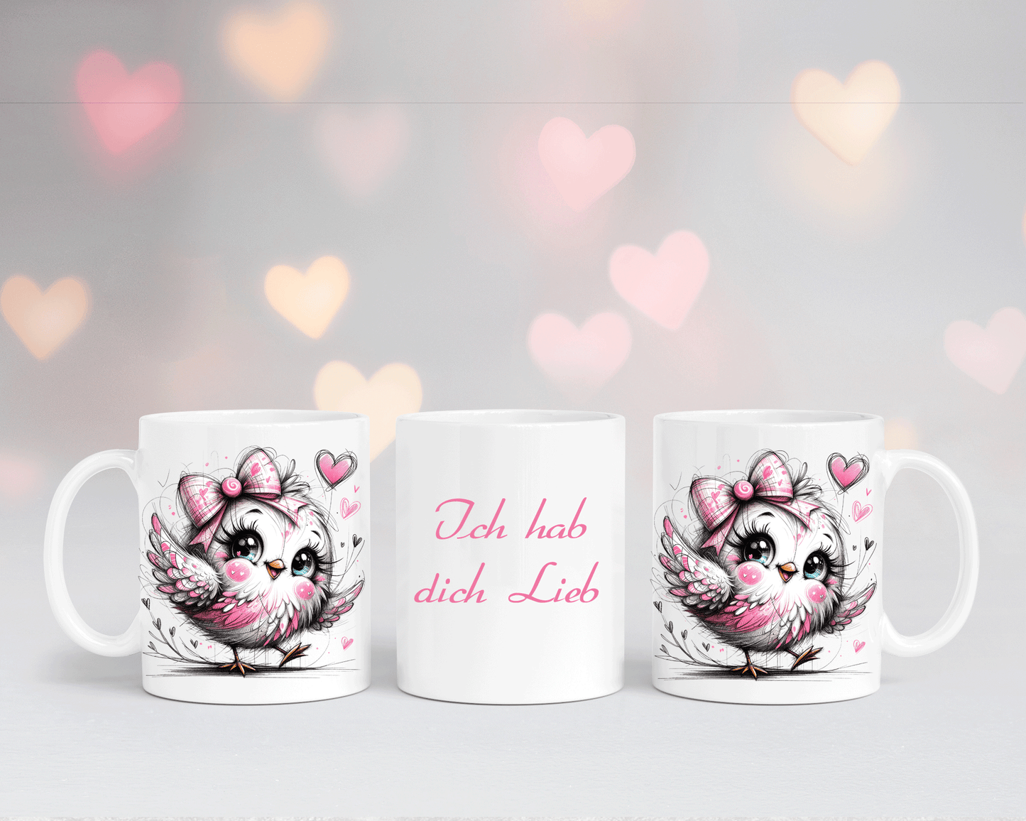 Ich hab dich Lieb - Tasse Weiß mit verschiedenen Motiven