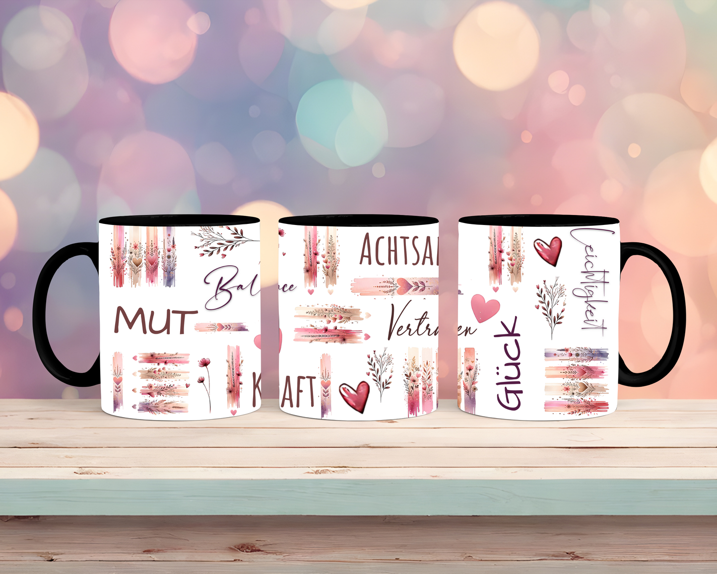 Tasse mit Inspirierende Worte für jeden Tag Achtsamkeit