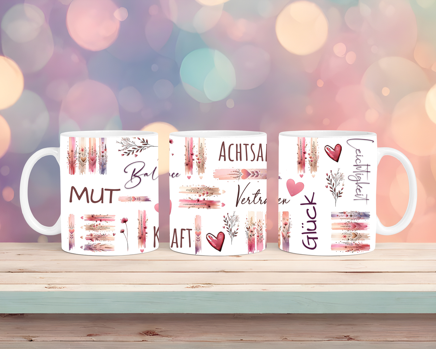 Tasse mit Inspirierende Worte für jeden Tag Achtsamkeit