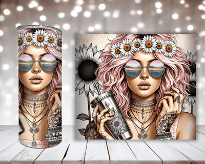 Thermobecher „Flower Power Woman Design 2“