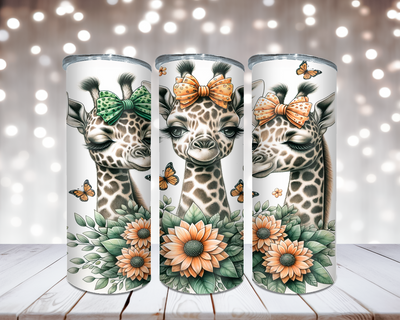 Thermobecher „Süße Giraffen mit Schleife“