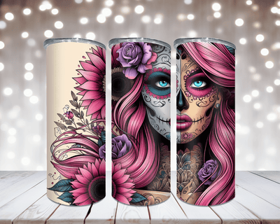 Thermobecher Sugar Skull Girl Pink