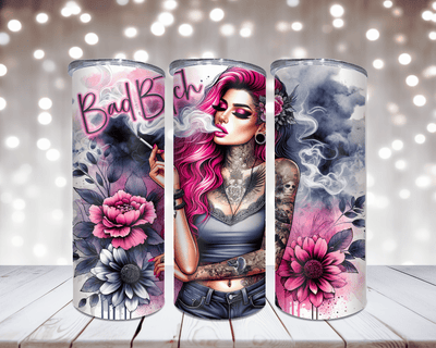 Thermobecher „Woman mit Spruch Bad Bitch“