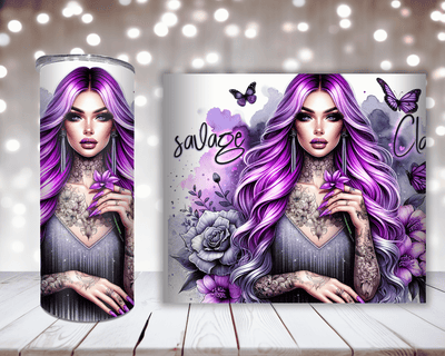 Thermobecher „Woman mit Spruch Savage Classy“