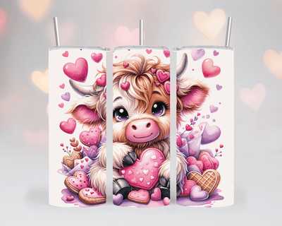Thermobecher/Tumbler -Highland Cow & Kekse