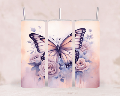 Thermobecher Schmetterling & Rosen