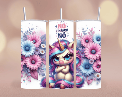 Thermobecher/Tumbler 570ml „Einhorn mit Sonnenblume“  Nö. Einfach Nö