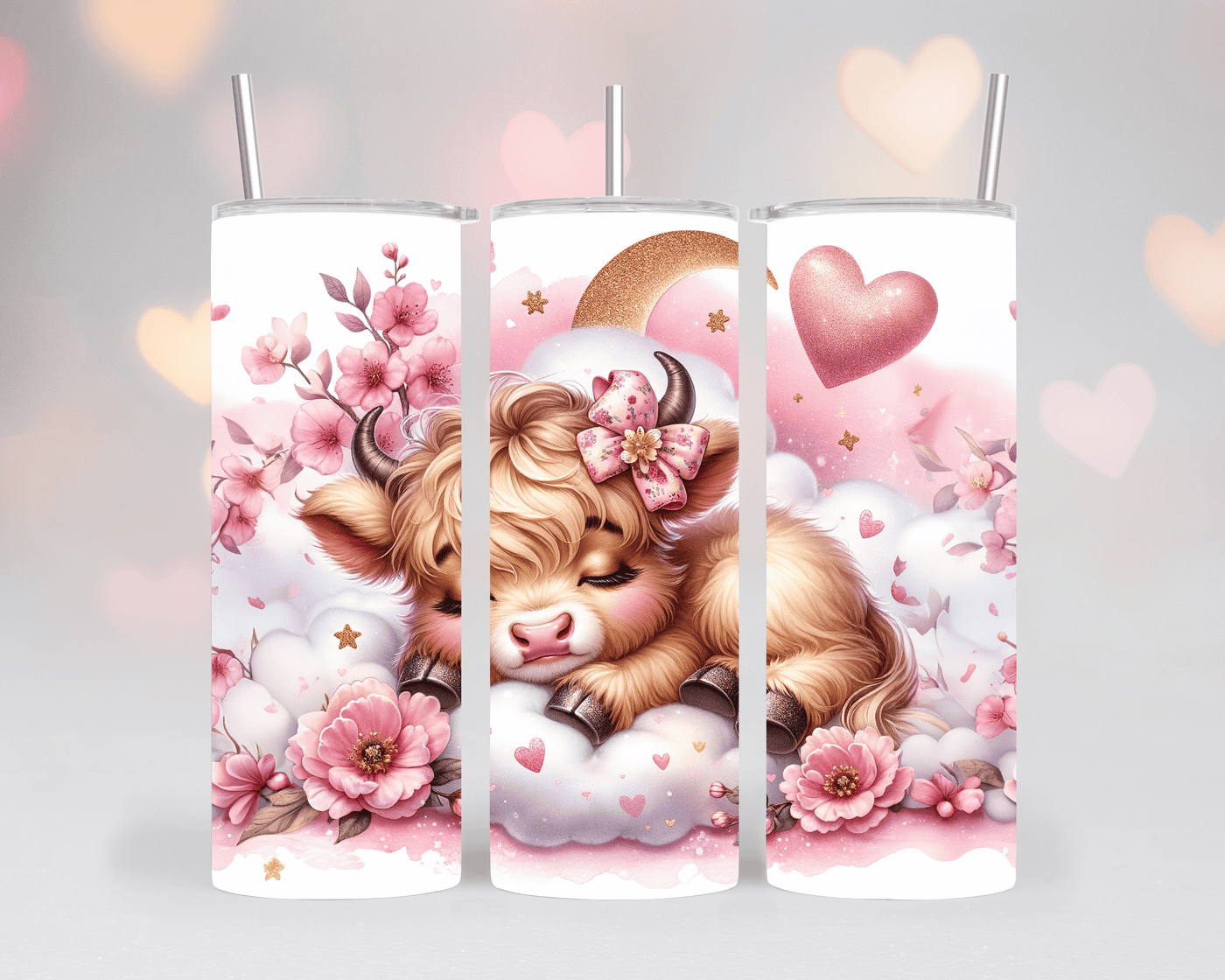 Thermobecher/Tumbler Cutie Sleeping Cow – Süß & entspannend