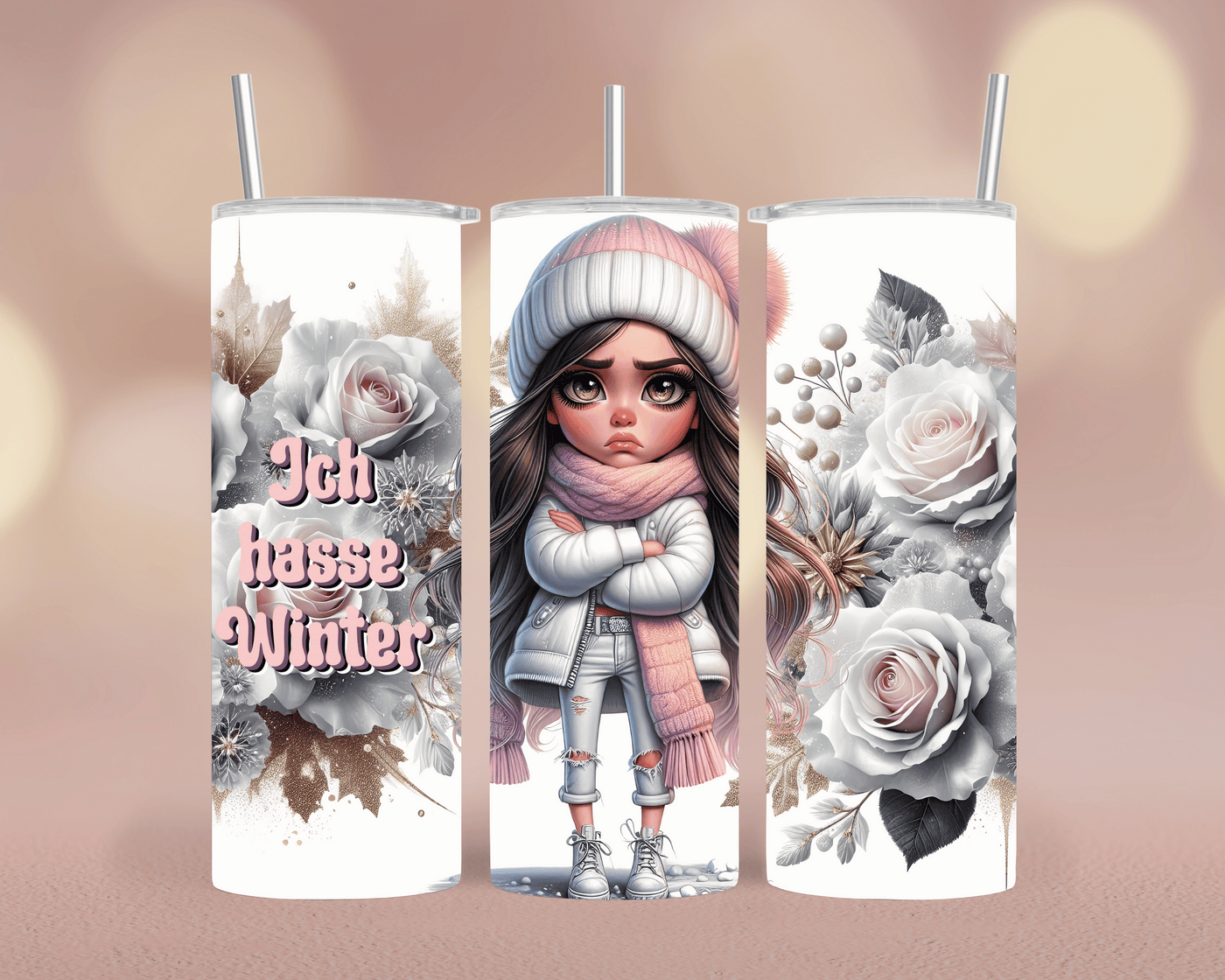 Thermobecher/Tumbler Ich hasse den Winter“ Für Frostbeulen & Wintermuffel