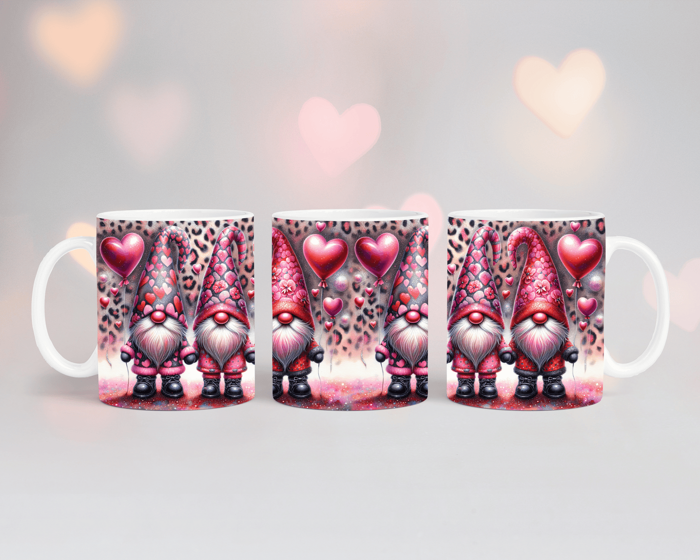 Thermobecher/Tumbler/Tasse Valentine 3 Genom, Herzen & Orchideen