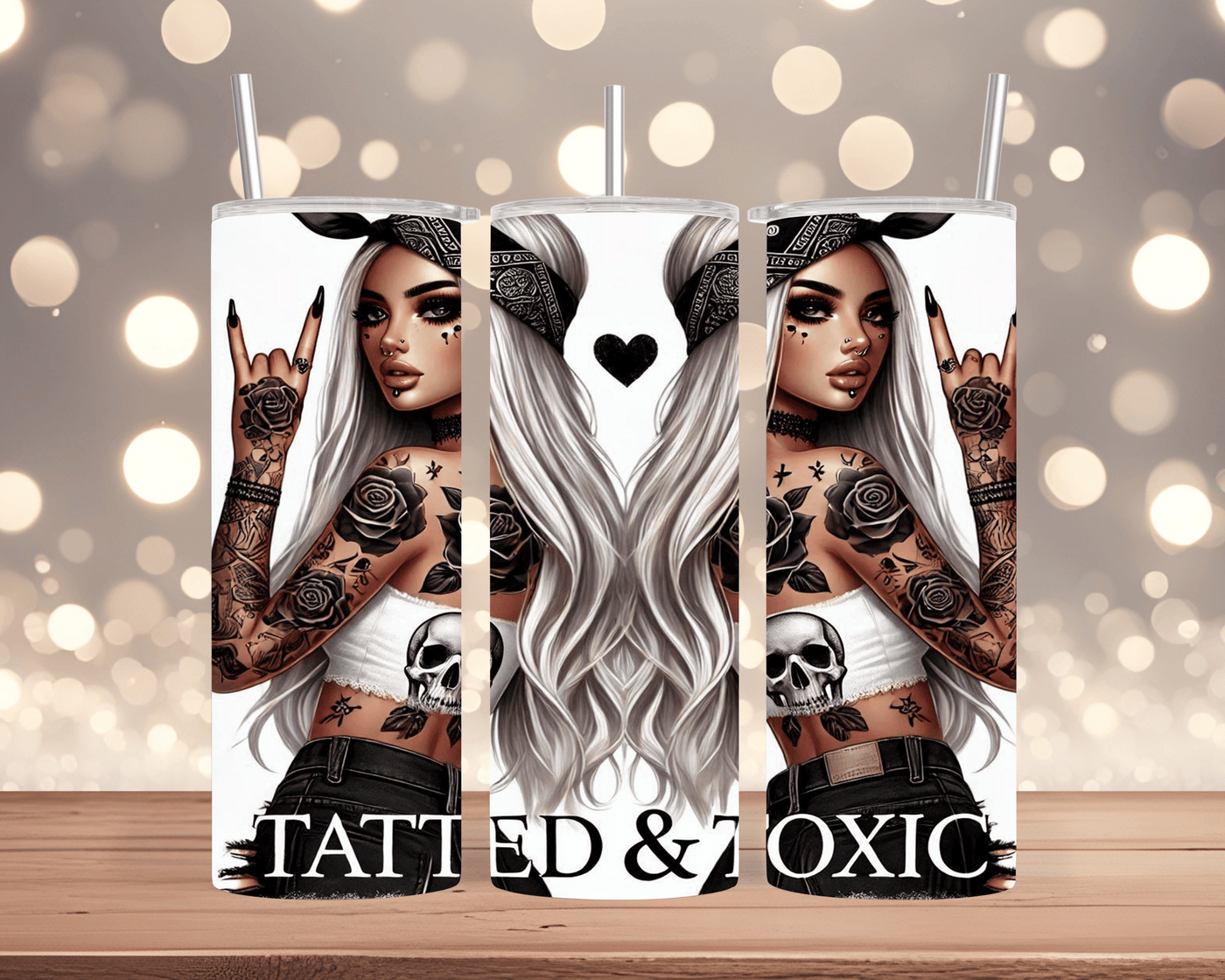 Thermobecher „Tatted & Toxic“ Frech, wild & tätowiert