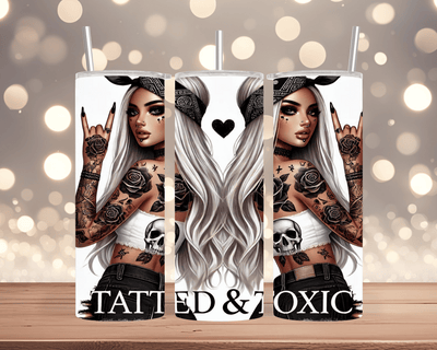 Thermobecher „Tatted & Toxic“ Frech, wild & tätowiert