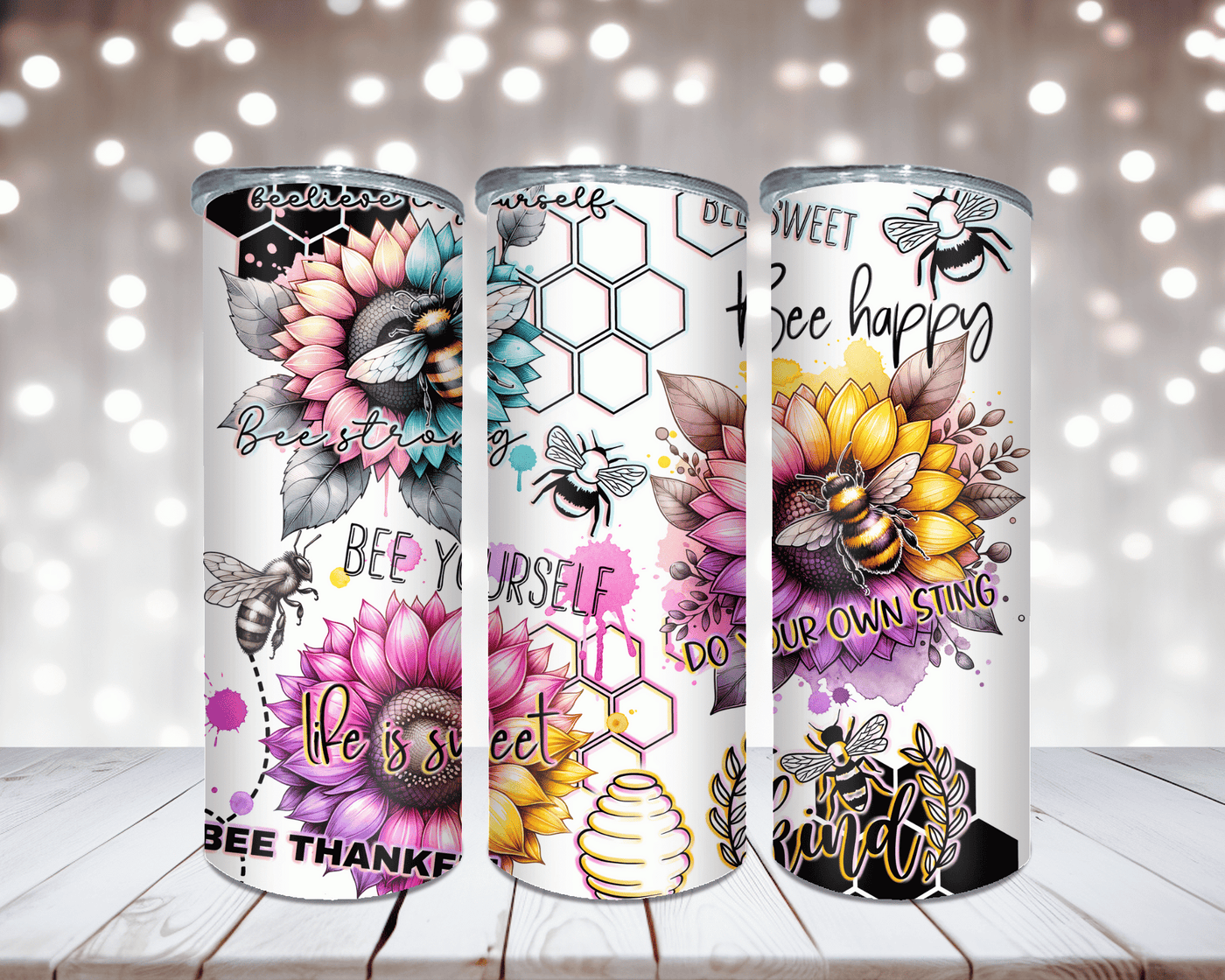 Thermobecher Sonnenblume & Biene – Be Happy