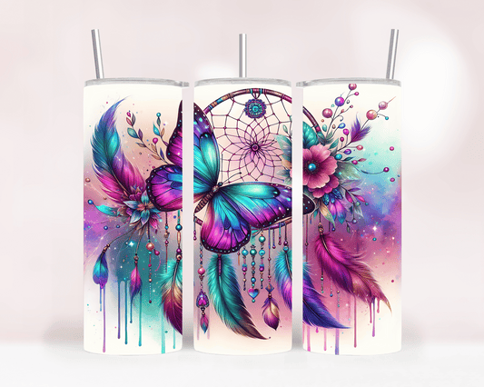 Thermobecher aus Edelstahl – 570 ml, Motiv Boho Traumfänger