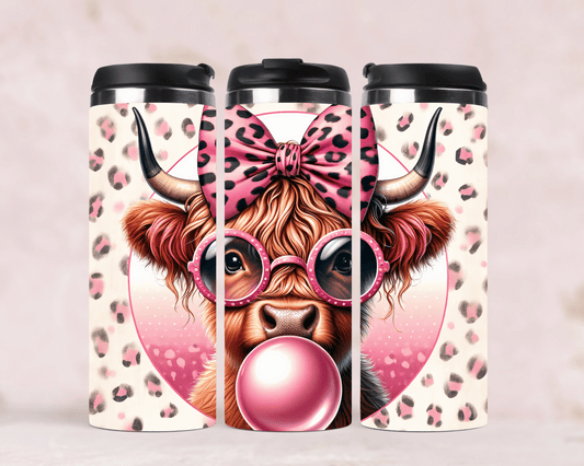 Thermobecher mit Motiv: Bubblegum Kuh Edelstahlbecher 340 ml