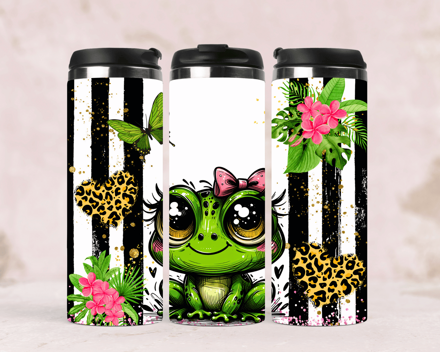 Thermobecher mit Motiv: Süßer Frosch Edelstahlbecher 340 ml