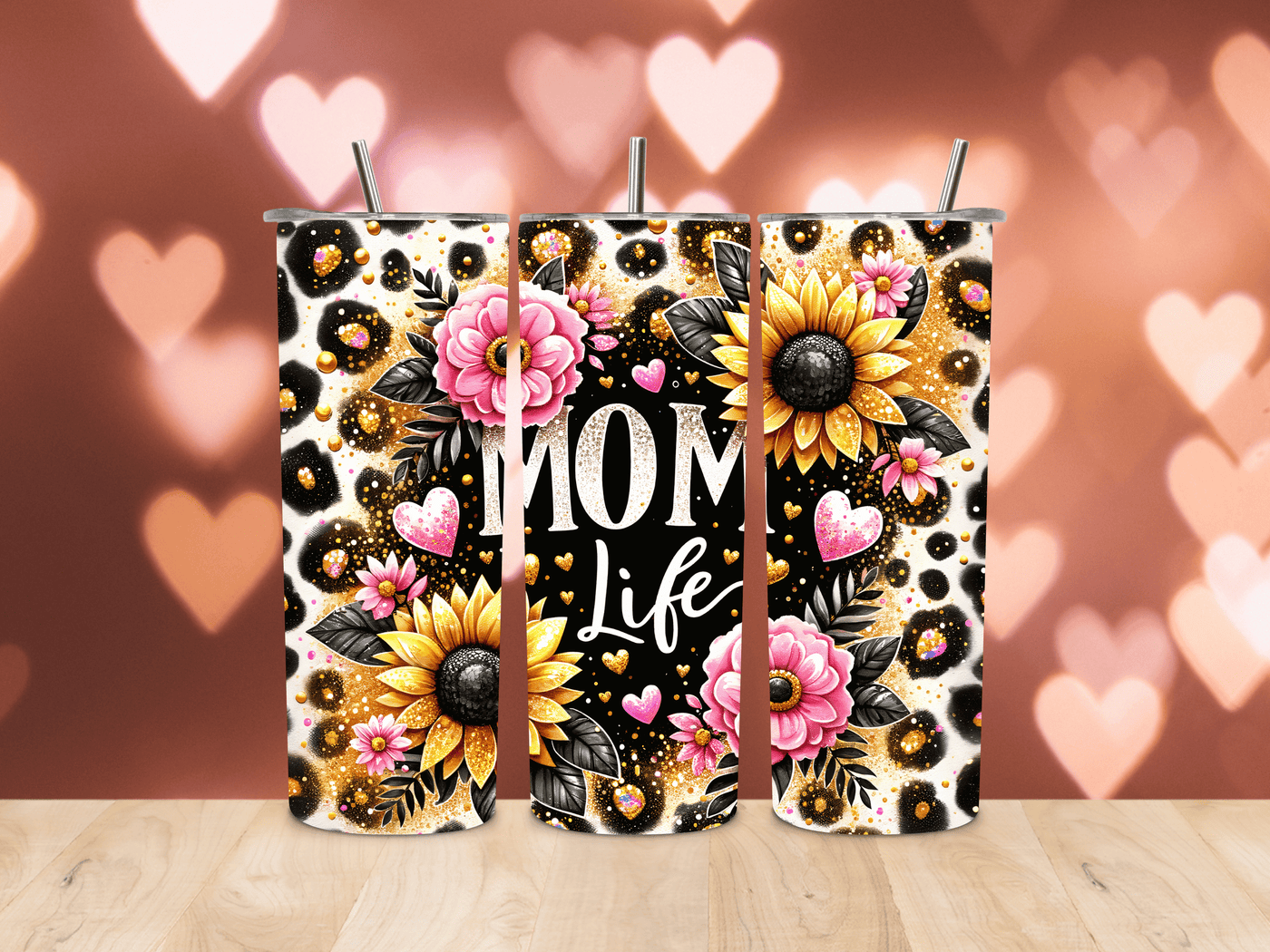 Thermobecher  Sonnenblume und Mom Life