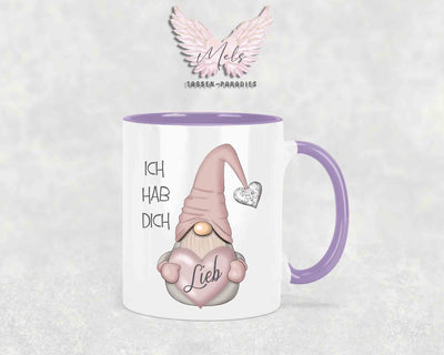 Ich hab dich lieb - mit Wichtel-Bild - Tasse