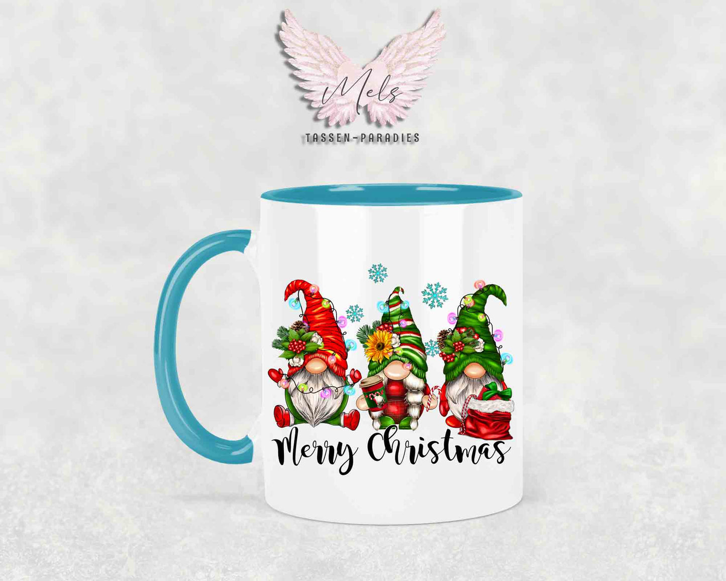 Merry Christmas - mit Wichtel-Bild - Tasse