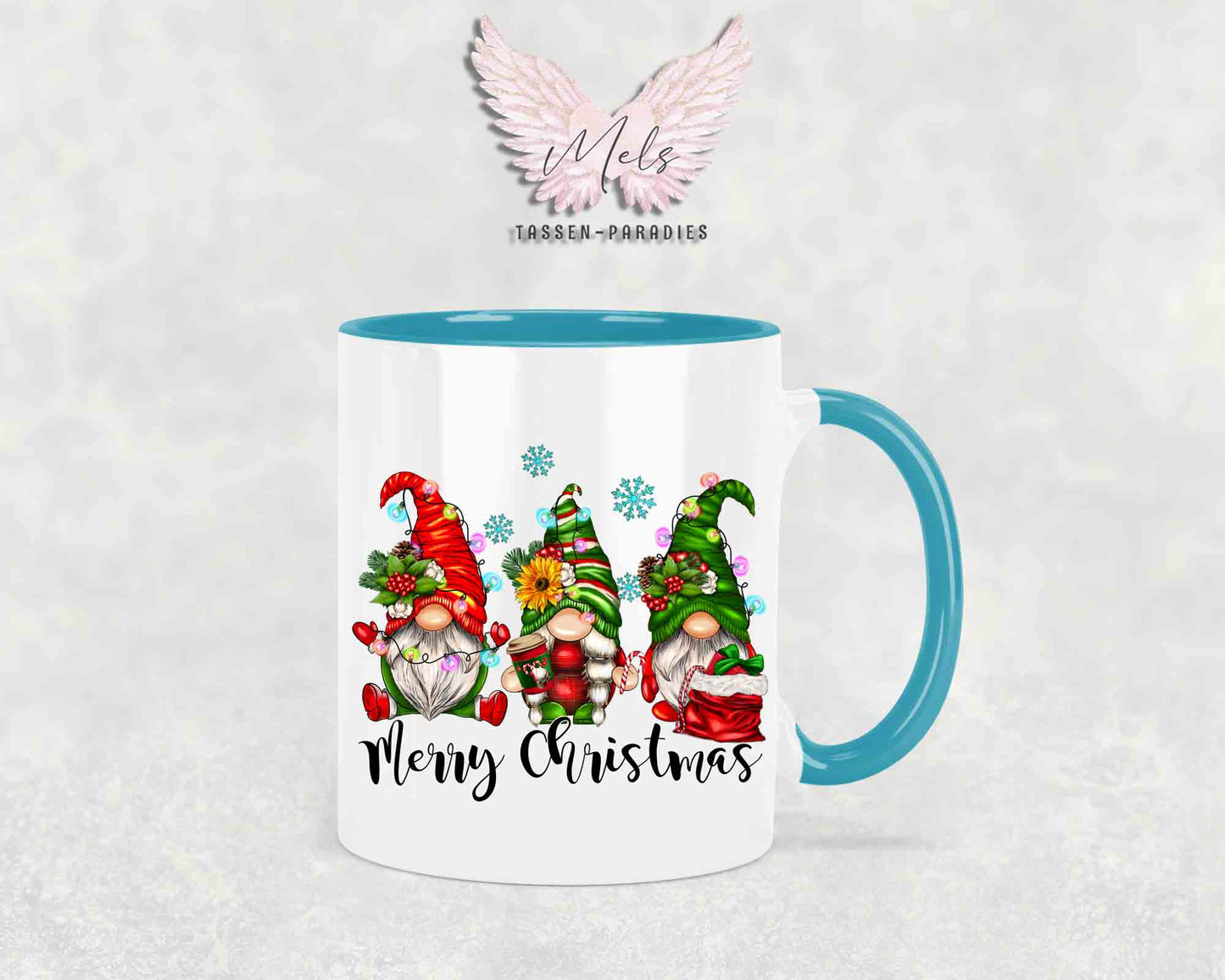 Merry Christmas - mit Wichtel-Bild - Tasse