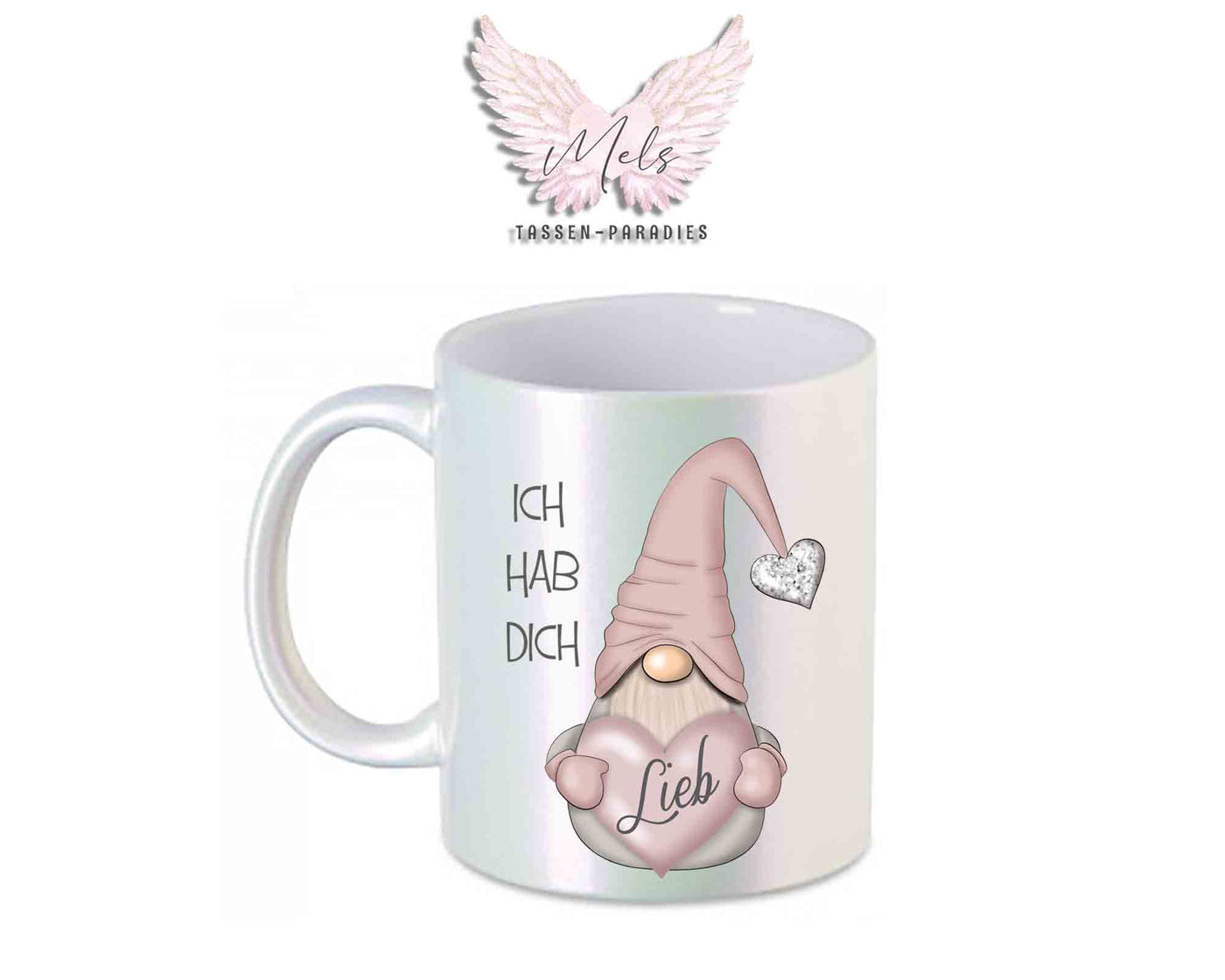 Ich hab dich lieb - mit Wichtel-Bild - Tasse