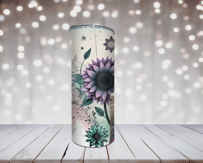 Thermobecher „Woman mit Schmetterling und Blumen“