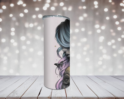 Thermobecher „Woman mit Sonnenblumen Gelb“